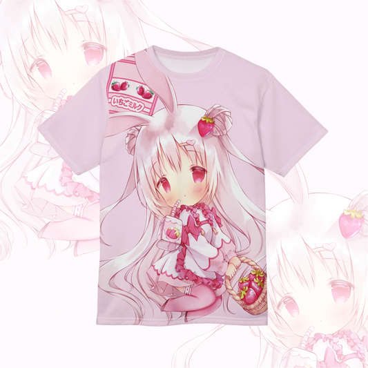 Pink Anime Graphic Tee - Kawaii Apparel