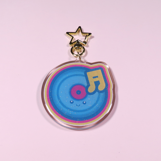 "Cutie Tunes" Glitter Keychain