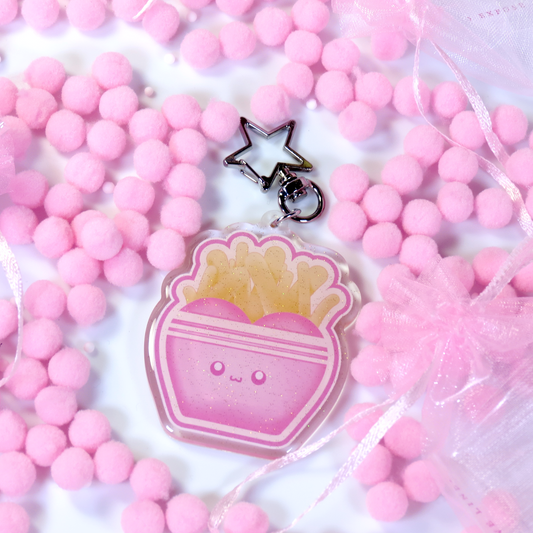 Kawaii Sparkle Keychain: Cutie Fries