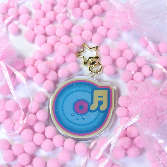 Kawaii Sparkle Keychain: Cutie Tunes