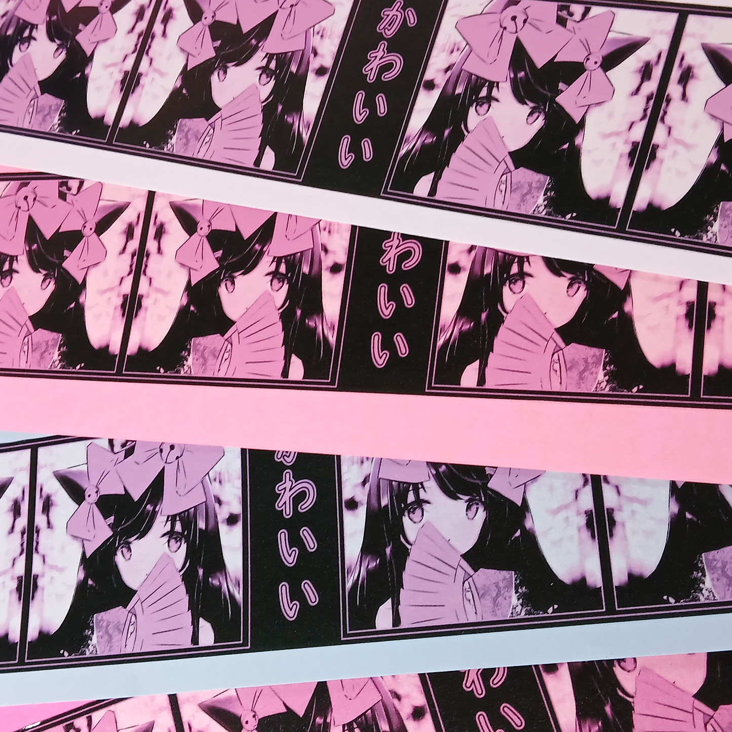 Black Coquette Anime Washi Tape 2in