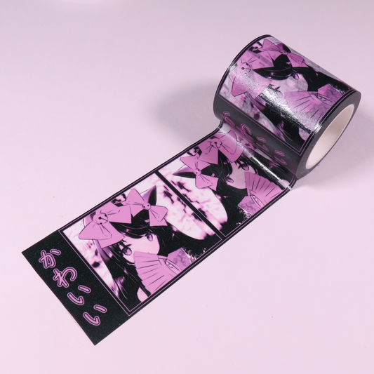 "Black Coquette" Anime Washi Tape