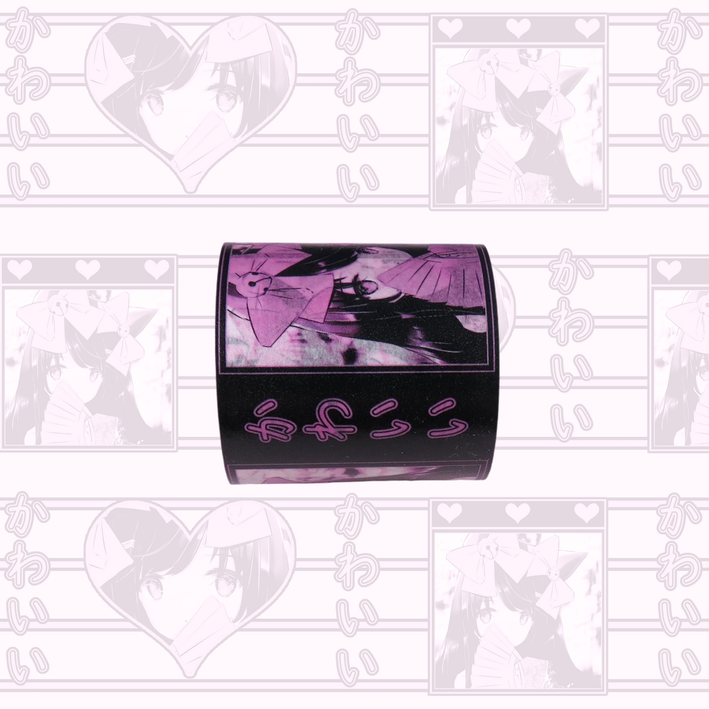 Black Coquette Anime Washi Tape 2in