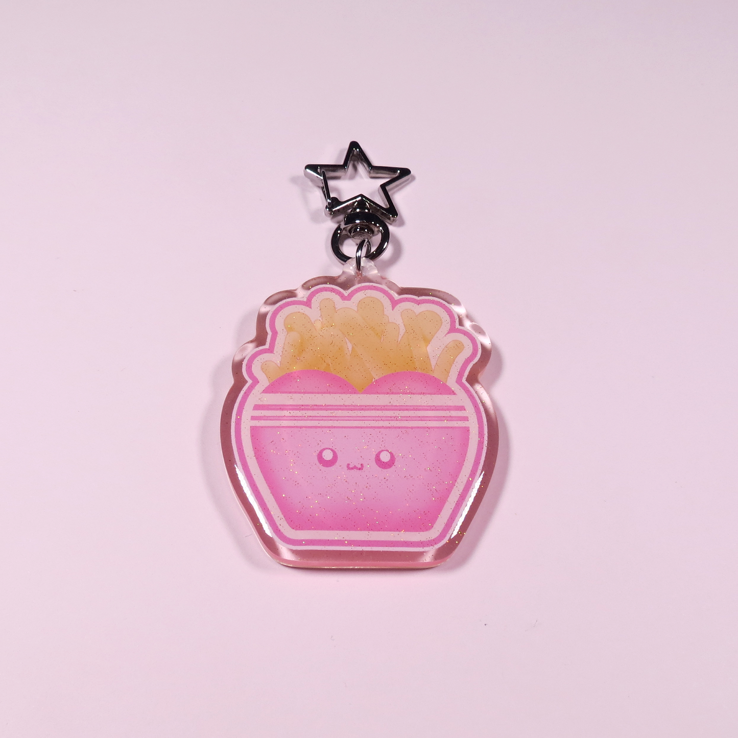 "Cutie Fries" Glitter Keychain