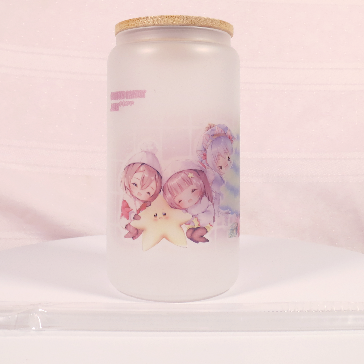 "Kawaii Christmas" 16oz Glass Tumbler