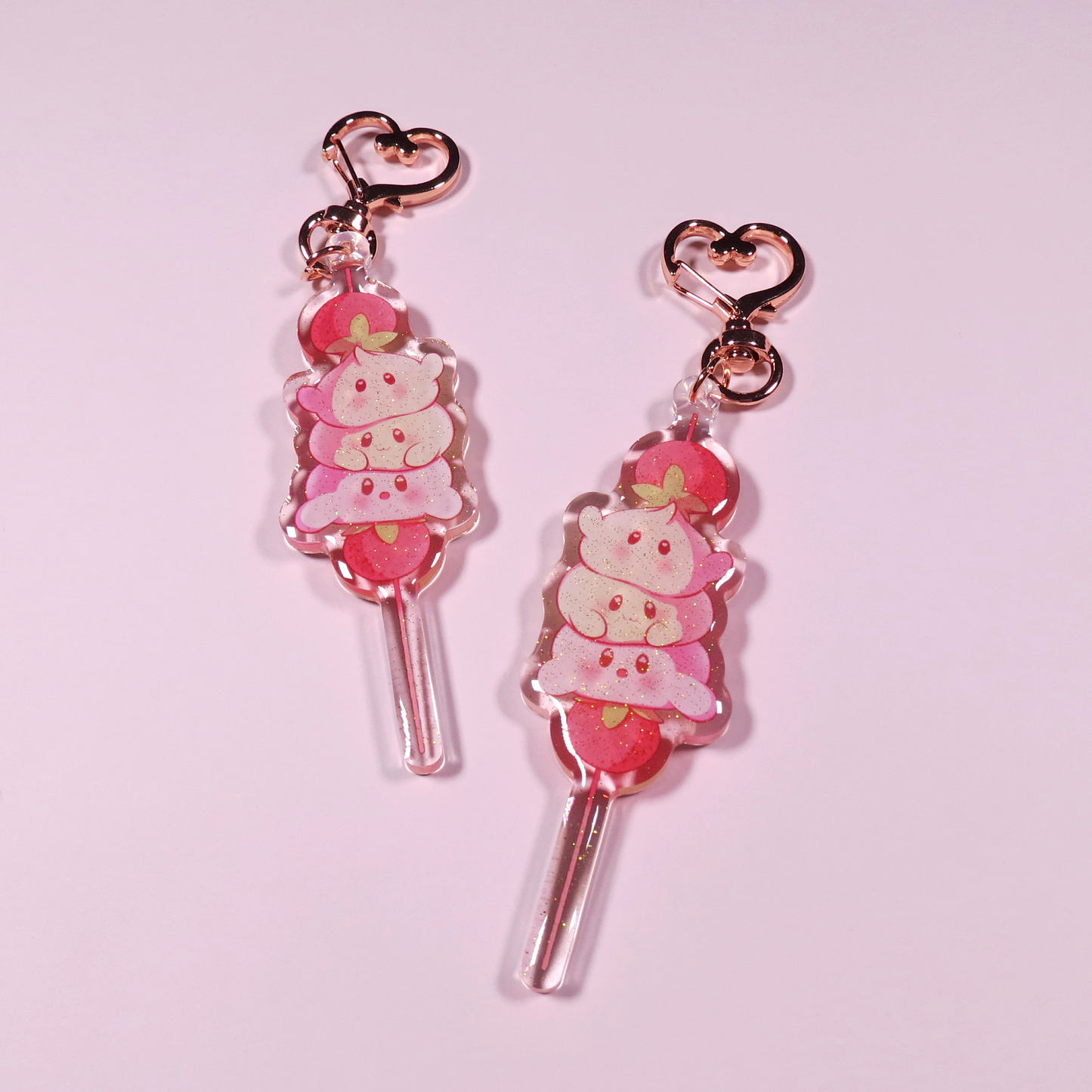 "Mochi Treat" Glitter Keychain