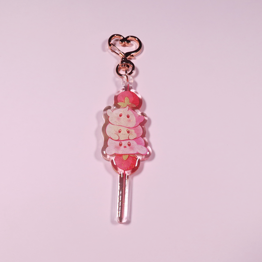 "Mochi Treat" Glitter Keychain