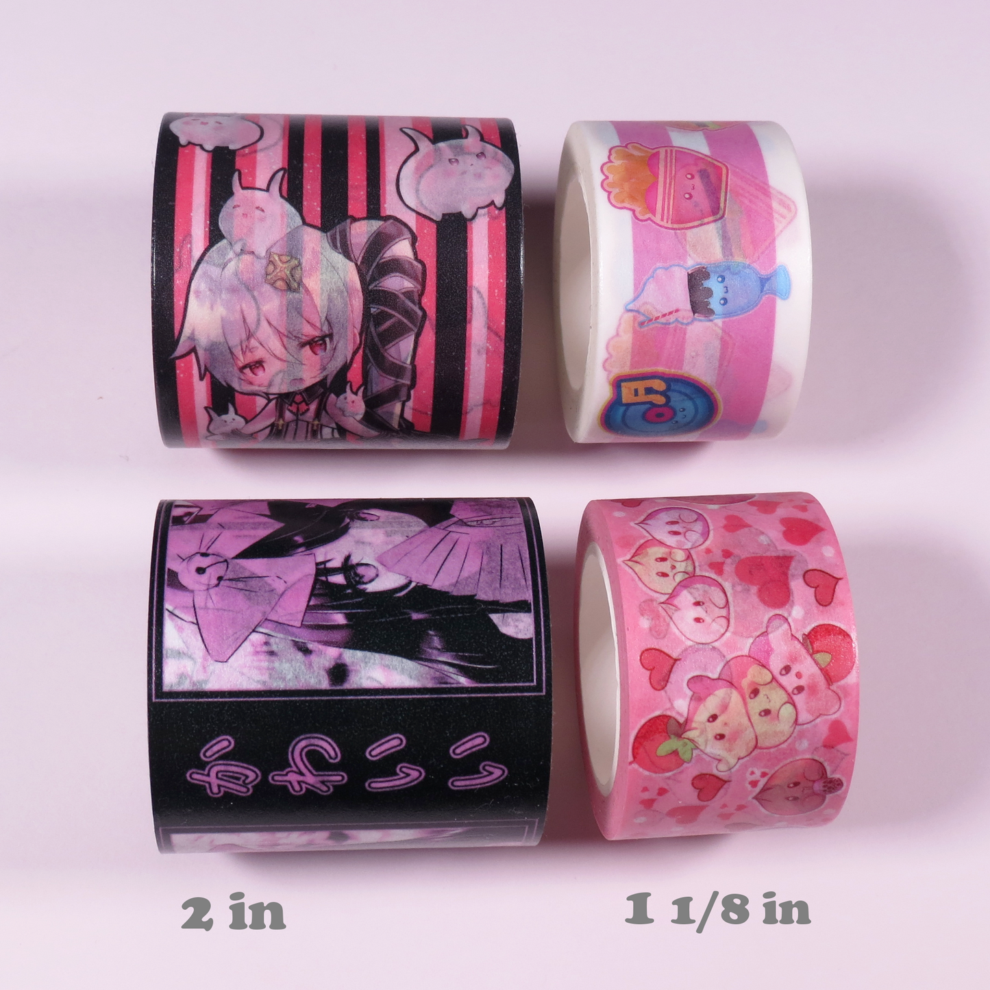 "Black Coquette" Anime Washi Tape